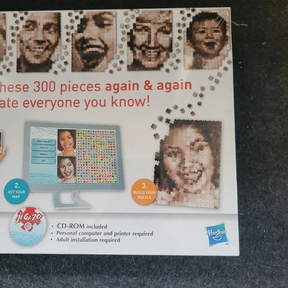 NEW JI GA ZO 300 Piece‎ Custom Jigsaw Puzzle - Rearrangeable Puzzle - Hasbro